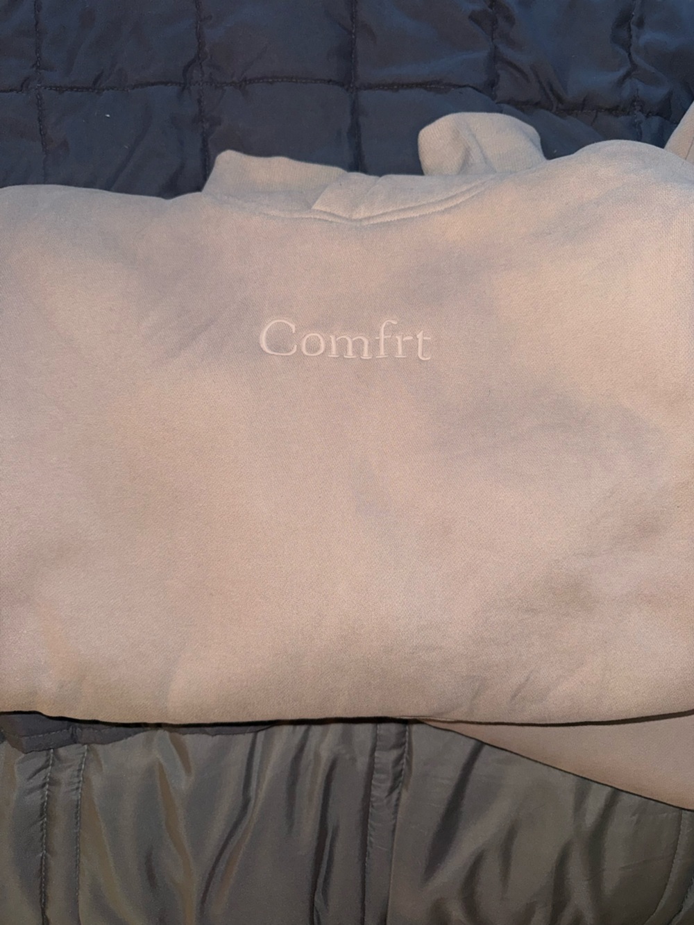 Comfort Branded Women's Joggers and Crewneck Set - Tan - Picture 2 of 3